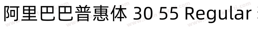 阿里巴巴普惠体 30 55 Regular 粗体(西方)字体转换